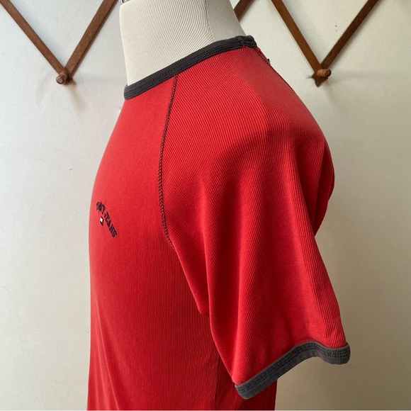 90s Vintage Tommy Hilfiger Ribbed Fitted T-Shirt - Picture 8 of 14